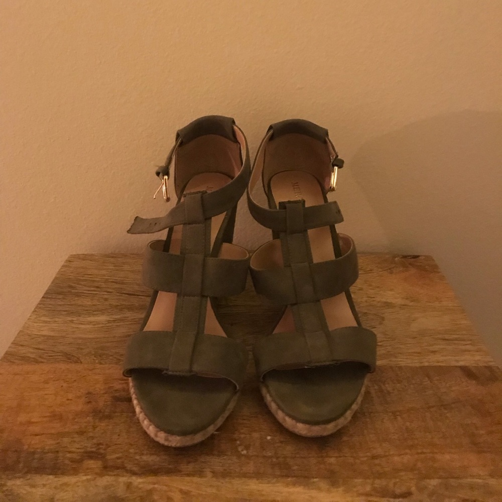 Olive Green Wedges